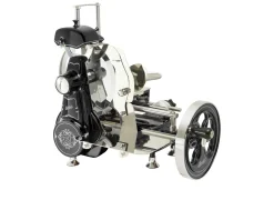 Affettatrice a volano b2 acciaio colore nero con decoro argento Berkel