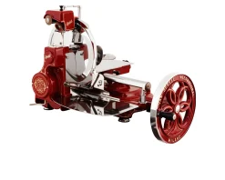 Affettatrice a volano b114 acciaio colore rosso con decoro oro Berkel