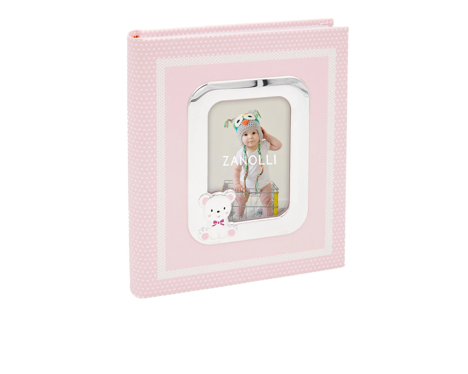 Album orsetto argento pvd con cornice portafoto rosa Selezione zanolli