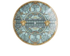 Alzata portafrutta la scala del palazzo porcellana verde Versace