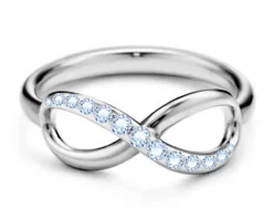 Anello acciaio con infinito e zirconi Liu jo
