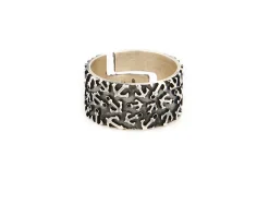 Anello argento brunito con ancore Selezione zanolli