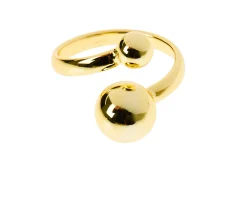 Anello argento dorato palline Selezione zanolli