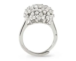 Anello bombato life bouquet argento con pietre cubic zirconia Nomination