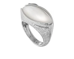 Anello essenza argento con ovale madreperla Selezione zanolli