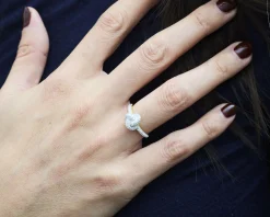 Anello nodo argento dorato con zirconi Sovrani