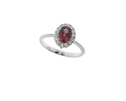 Anello oro 750‰ con rubino e diamanti Selezione zanolli