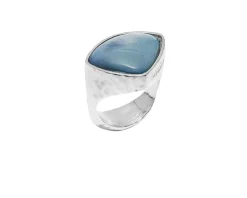 Anello riviera argento con madreperla azzurra Selezione zanolli