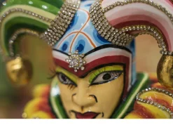 Arlecchino ballo in maschera dipinto a mano Tom's drag