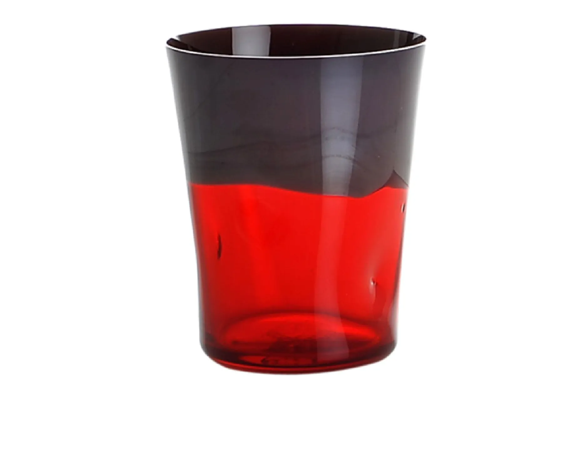 Bicchiere acqua dandy vetro di murano mirtillo rosso Nasonmoretti