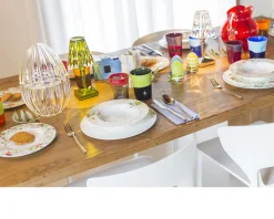 Bicchiere acqua dandy vetro di murano mirtillo verde pino Nasonmoretti