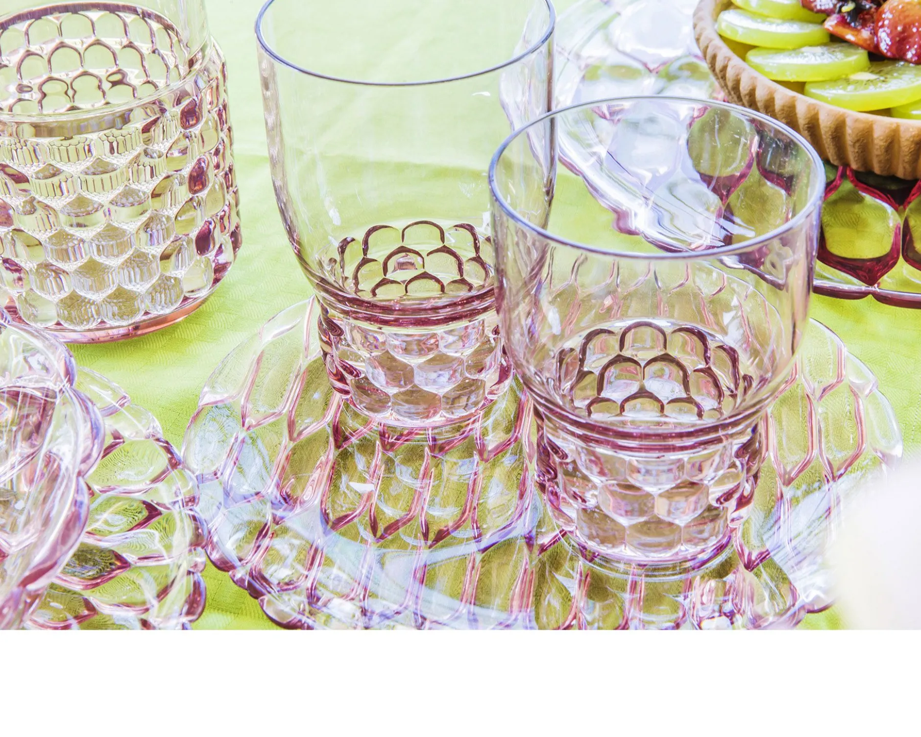Bicchiere acqua jellies family colore rosa Kartell
