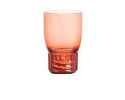 Bicchiere acqua trama colore rosato Kartell