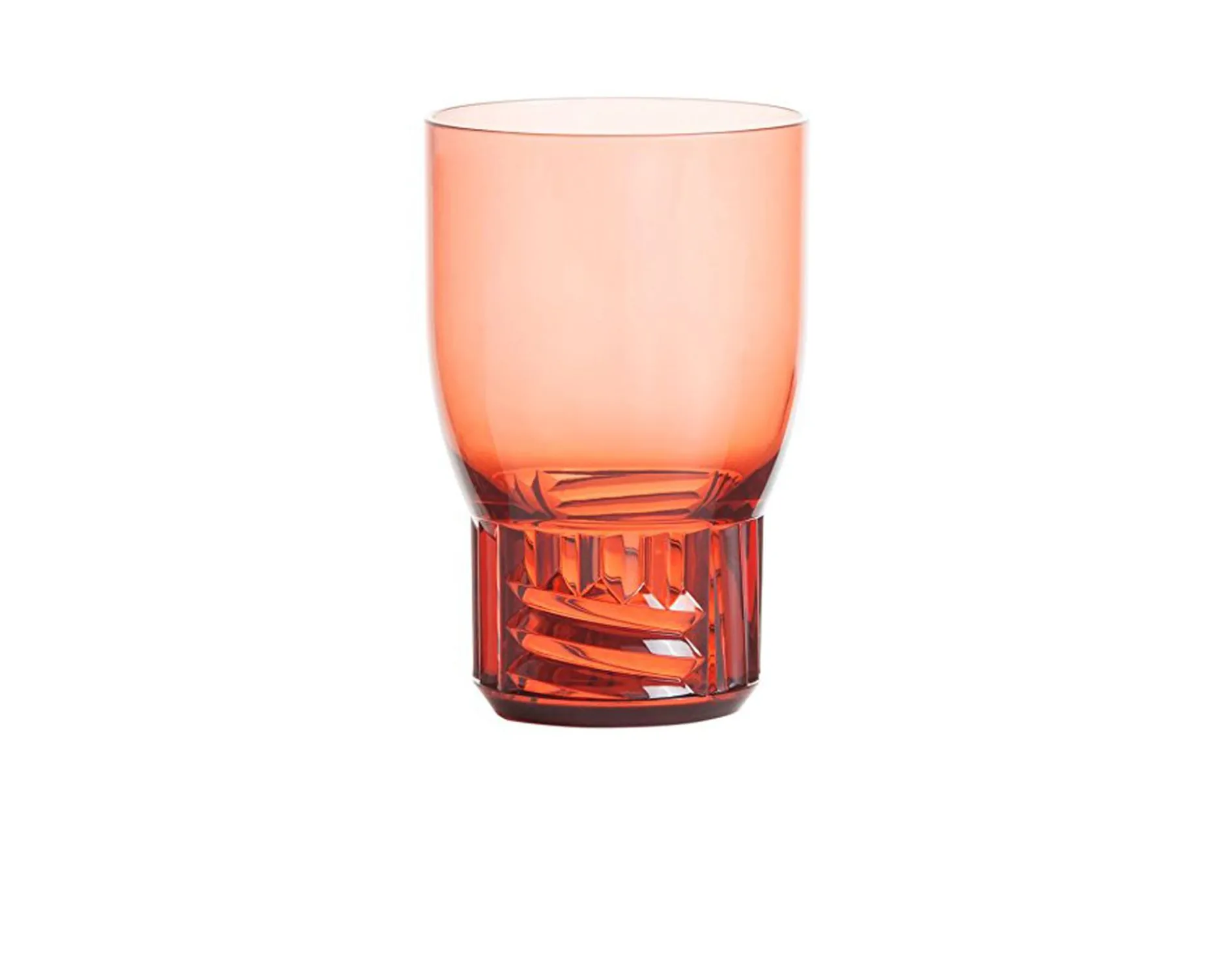 Bicchiere acqua trama colore rosato Kartell