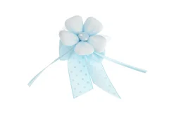 Bicchiere portacandela azzurro cannella con ciuffo portaconfetti Selezione zanolli