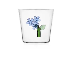 Bicchiere tumbler botanica fiore azzurro Ichendorf