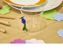 Bicchiere tumbler botanica fiore blu Ichendorf