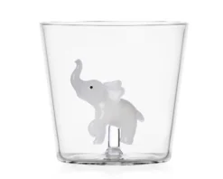 Bicchiere tumbler savannah elefante bianco Ichendorf