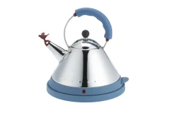 Bollitore elettrico mg32 acciaio con manico azzurro Alessi