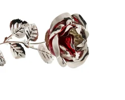 Bomboniera rosa rossa silver plated Selezione zanolli