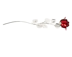 Bomboniera rosa rossa silver plated Selezione zanolli