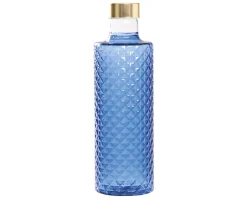 Bottiglia isolano bluino con tappo argento/oro Zafferano