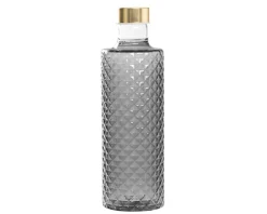 Bottiglia isolano grigio con tappo argento/oro Zafferano