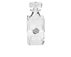 Bottiglia liquore cristallo con fascia argentata Selezione zanolli