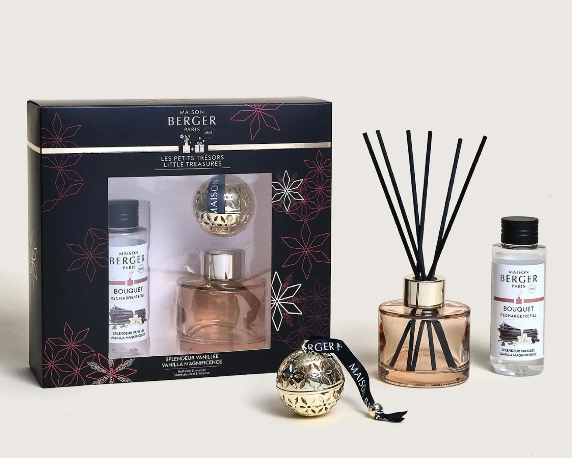 Box piccoli tesori pomelis mini bouquet e e ceramica splendeur vanillee Maison berger paris