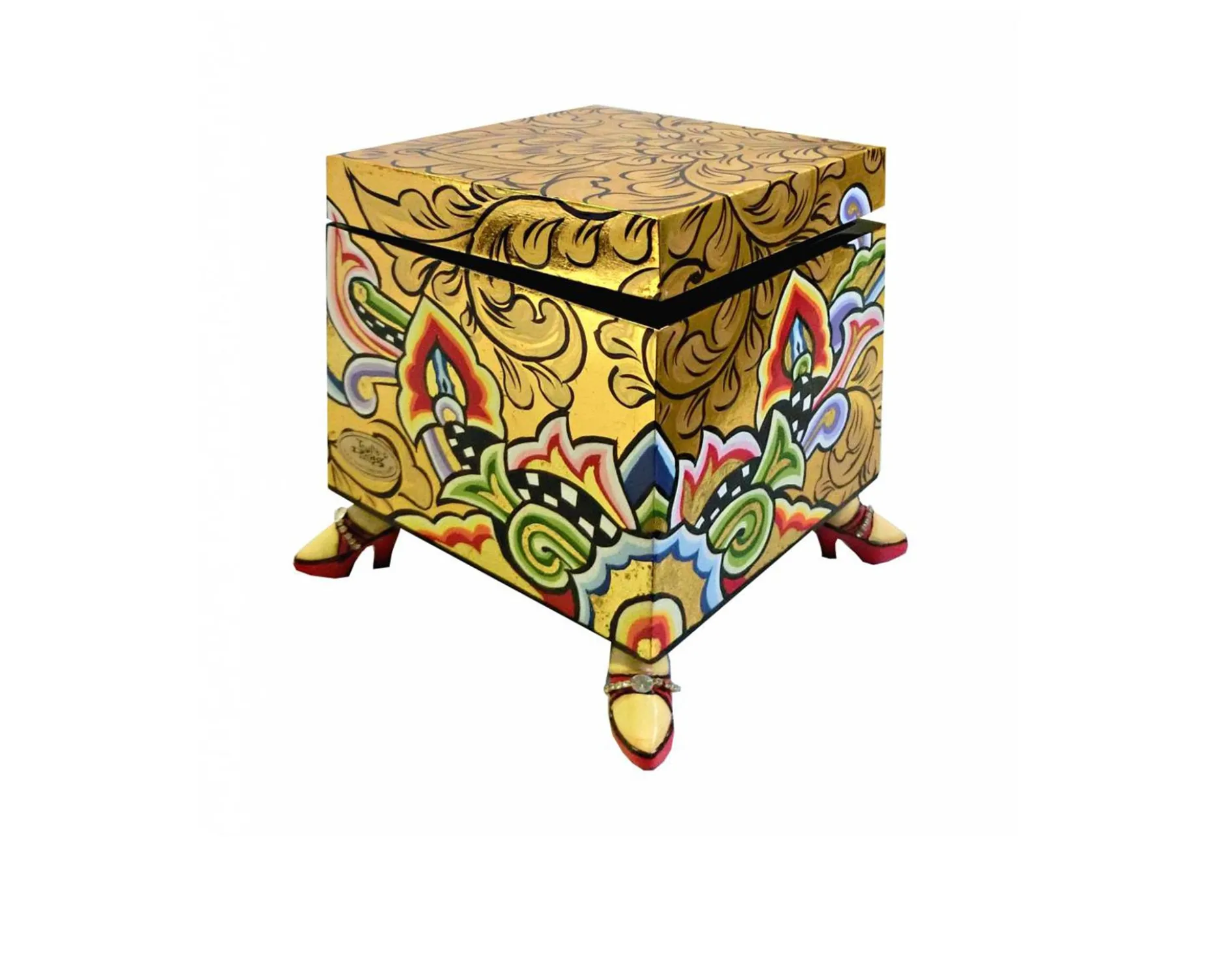 Box square gold dipinto a mano Tom's drag