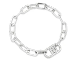 Bracciale acciaio catena con chiusura logo Liu jo