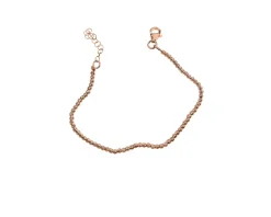 Bracciale argento a palline diamantate regolabile Selezione zanolli