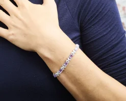 Bracciale argento con cubic zirconia e zircone lavanda Sovrani