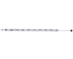 Bracciale argento con cubic zirconia e zircone lavanda Sovrani