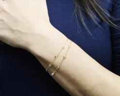 Bracciale argento con finitura oro e cubic zirconia Sovrani