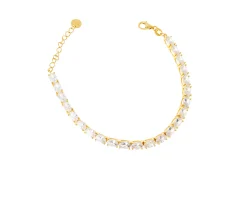 Bracciale argento con finitura oro e cubic zirconia Sovrani
