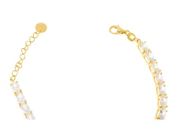 Bracciale argento con finitura oro e cubic zirconia Sovrani