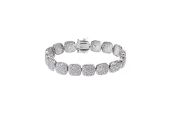 Bracciale argento con quadrati di zirconi bianchi Selezione zanolli
