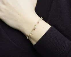 Bracciale argento dorato con zirconi champagne Selezione zanolli