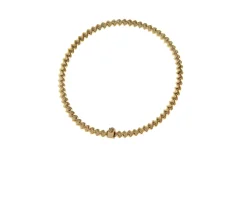 Bracciale argento dorato elastico a spirale piccolo Unoaerre