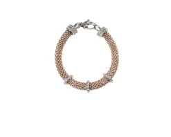 Bracciale argento e 3 anelli con zirconi bianchi Selezione zanolli