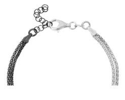 Bracciale argento e argento brunito con nodo centrale Selezione zanolli