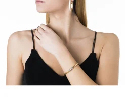 Bracciale argento tubogas con lavorazione centrale Selezione zanolli
