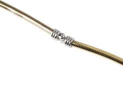Bracciale argento tubogas con lavorazione centrale Selezione zanolli