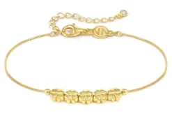 Bracciale armonica argento dorato quadrifogli Nomination