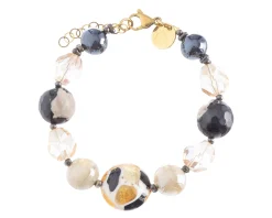 Bracciale aura vetro di murano nero Murrina murano venezia