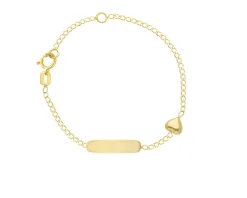 Bracciale bimba oro 750‰ con cuore e piastrina Selezione zanolli