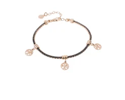 Bracciale chic&charm argento con alberi della vita e zirconi neri Nomination