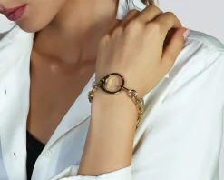 Bracciale classica in bronzo dorato Unoaerre