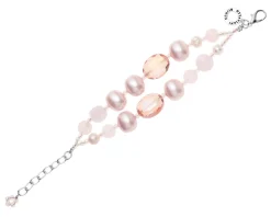 Bracciale con agata, madreperla e cristalli rosa Ottaviani